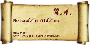 Molcsán Alóma névjegykártya